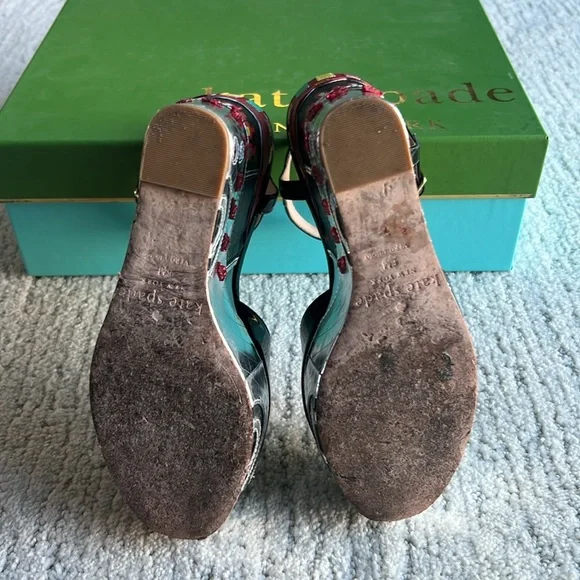 Kate Spade wedge sandals sz 6 - Picture 9 of 12